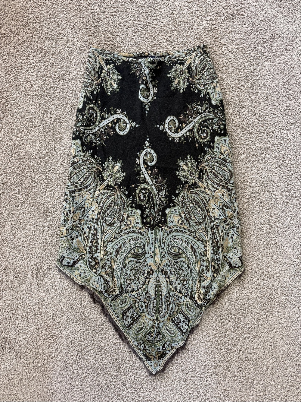 Black Paisley Vintage Y2K Style GAP Skirt